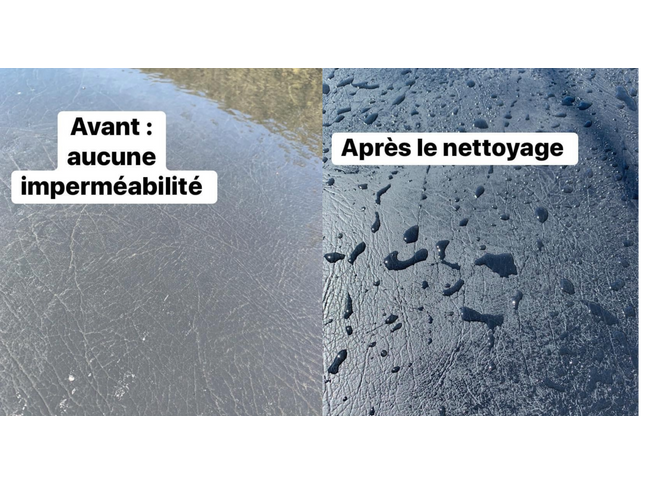 Avant - Apres des effets du cover cleanse sur un couvercle de spa