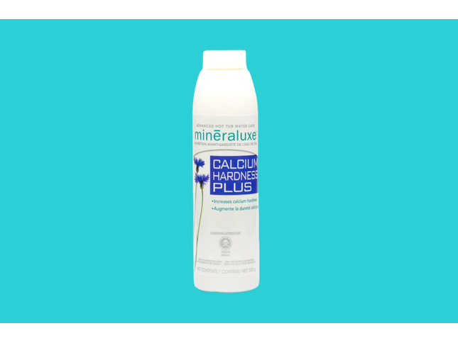 Contenant de 550 g de Calcium Plus Spa Mineraluxe pour augmenter la dureté calcique de l’eau de spa