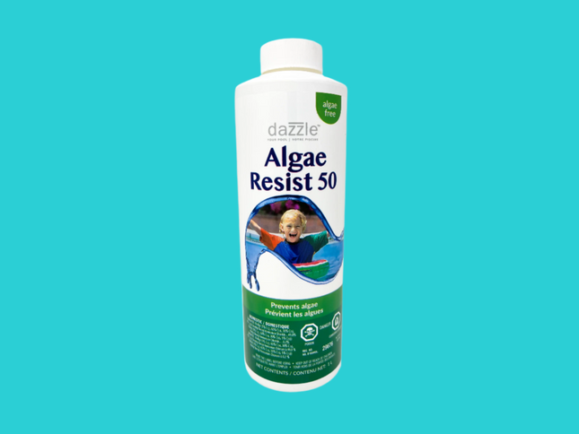 Contenant de Algicide Préventif 50 Dazzle pour piscine – traitement concentré pour la prévention des algues