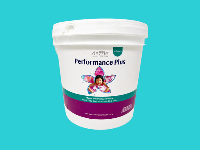 Bouteille de 625 g de Performance Plus de Dazzle – adoucisseur d’eau pour spas.