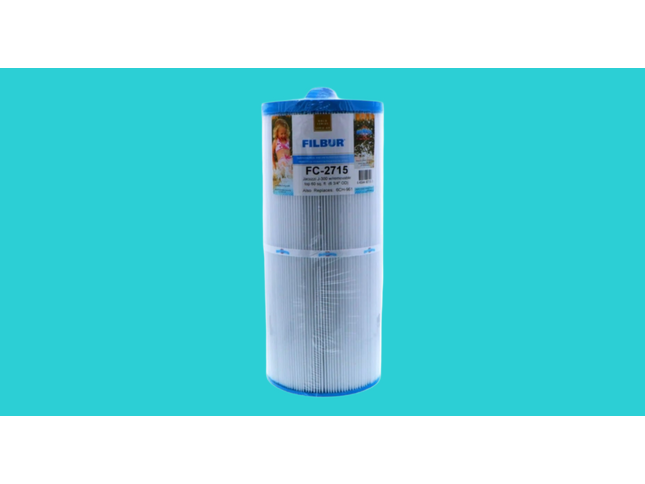 Cartouche de filtration Filbur FC-2715 pour spa, dimensions 6 3/4" x 15 1/2", avec ouverture de 3" et filetage mâle SAE de 2"