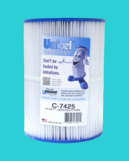 Cartouche de filtration Unicel C-7425 pour spa, dimensions 7" x 9 13/16", ouvertures de 3 pouces aux deux extrémités