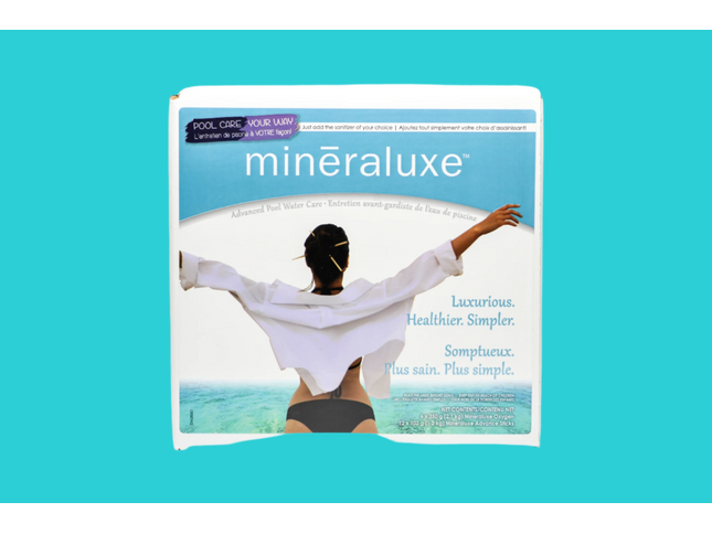 Trousse Duo Mineraluxe pour piscine – comprend 3 kg de bâtonnets désinfectants et 6 sachets d'Oxygène Mineraluxe.​