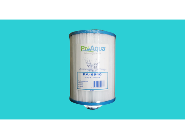 Cartouche de filtration PA-6940 pour spa, 6" x 8 1/4", avec poignée et filetage mâle SAE