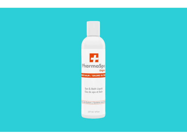 Bouteille de 237 ml du parfum liquide Pharmaspa Baume du Tigre – pour spa et bain.