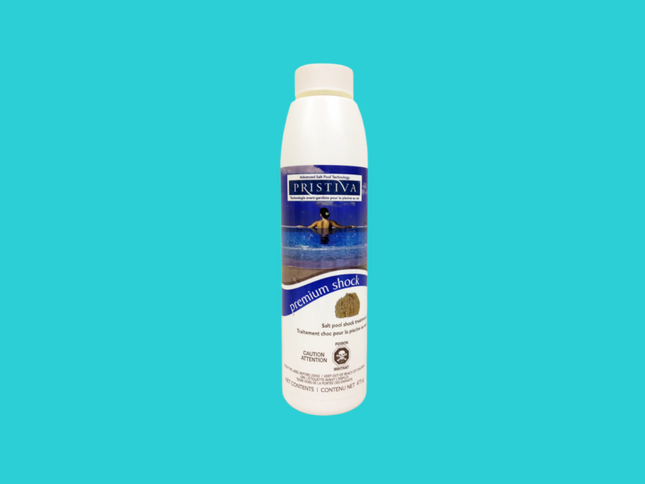 Bouteille de 475 g de Premium Shock Pristiva – traitement choc pour piscine au sel
