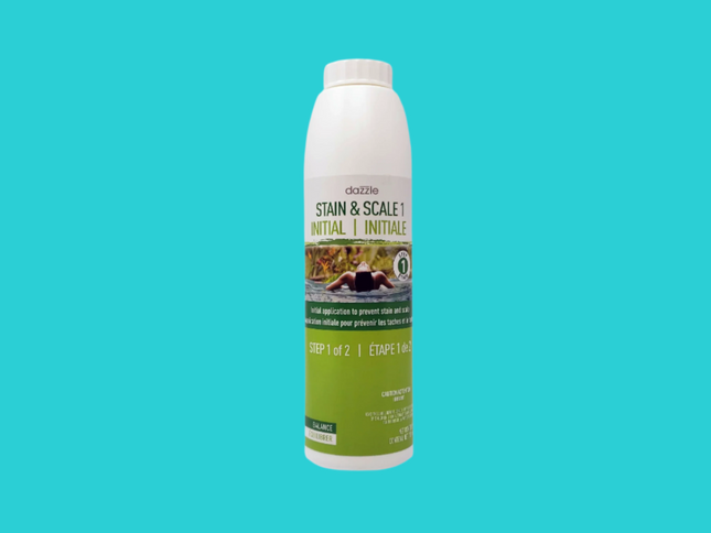 Bouteille Stain & Scale 1 de Dazzle – traitement initial antitartre pour spa